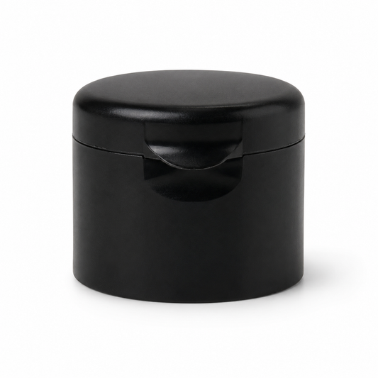 B-SAFE black disc-top plastic cap