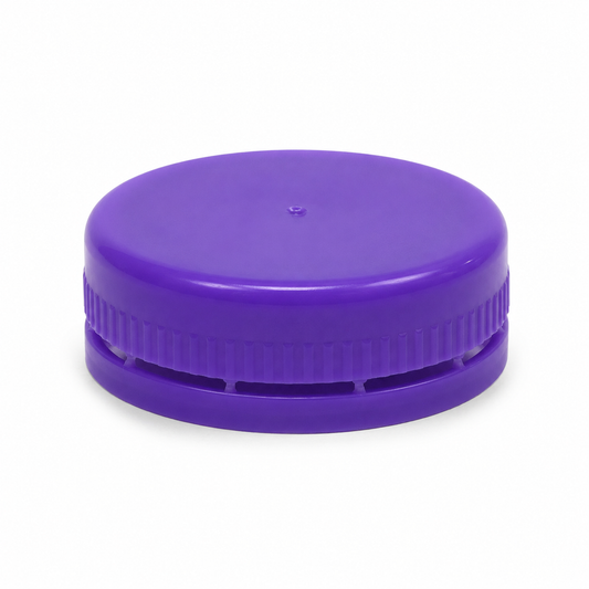 B-SAFE purple round flip-top plastic cap