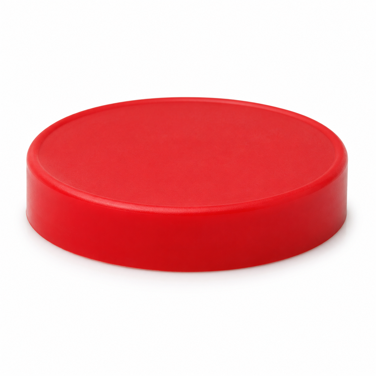 B-SAFE wide-mouth flat red plastic cap